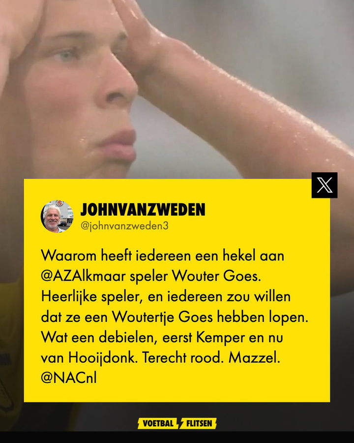 john van zweden is fan van az-speler wouter goes. "zo een speler wil iedereen in zijn team"